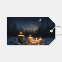 Kerstkaarsen en Maan Geschenk
