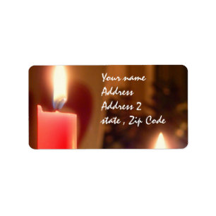 kerstkaarsen etiket