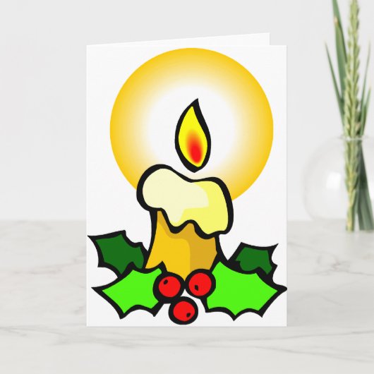 kerstkaarsen feestdagen kaart (Voorkant)