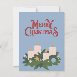 Kerstkaarsen feestdagenkaart