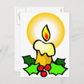 kerstkaarsen feestdagenkaart (Voorkant / Achterkant)