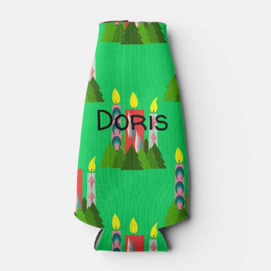 kerstkaarsen flesjeskoeler (Voorkant)