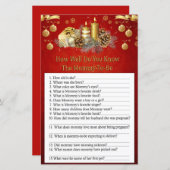 kerstkaarsen hoe goed je baby shower kent (Voorkant / Achterkant)