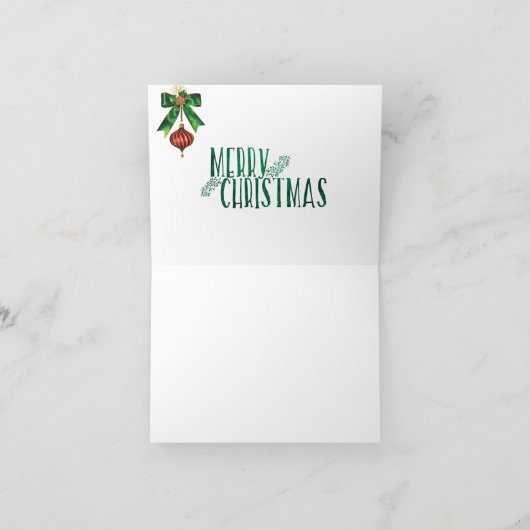 kerstkaarsen initiaal E Feestdagen Kaart (Binnen)