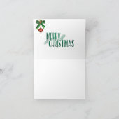 kerstkaarsen initiaal V Feestdagen Kaart (Binnen)