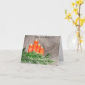 kerstkaarsen kaart (Gele Bloem)