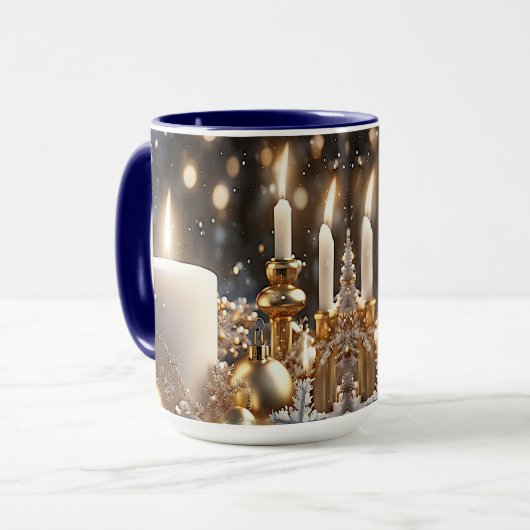 Kerstkaarsen Kerstmok Mok (Voorkant links)