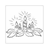 Kerstkaarsen kunststempel rubberstempel (Afrduk)