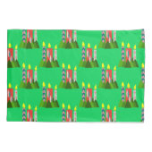 kerstkaarsen kussensloop (Achterkant)