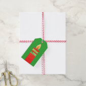 kerstkaarsen label met rood groen cadeau cadeaulabel (Met Touw)