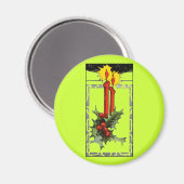 kerstkaarsen Magnet (Voorkant / Achterkant)