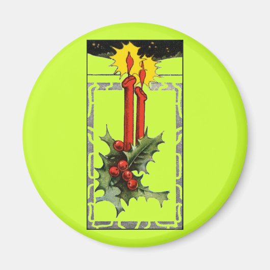 kerstkaarsen Magnet (Voorkant)