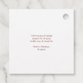 Kerstkaarsen met bloemen en bessen bedankjes labels (Achterkant)