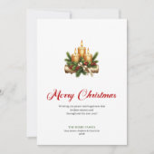 Kerstkaarsen met dennentakken kaart (Voorkant)