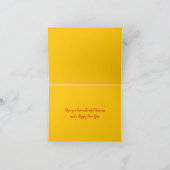 Kerstkaarsen met vijf lichtjes voor kerstmis kaart (Binnen)