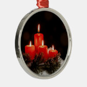 kerstkaarsen metalen ornament (Rechts)
