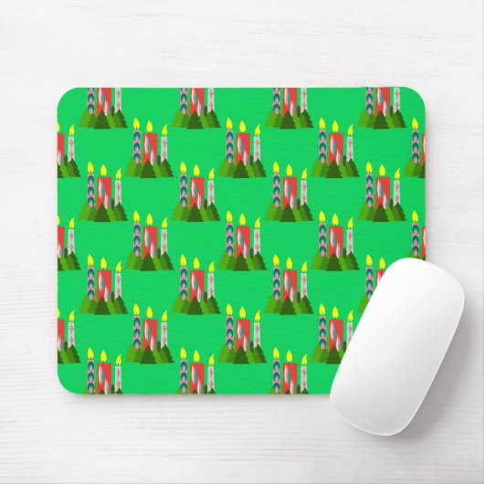 kerstkaarsen muismat (Met muis)
