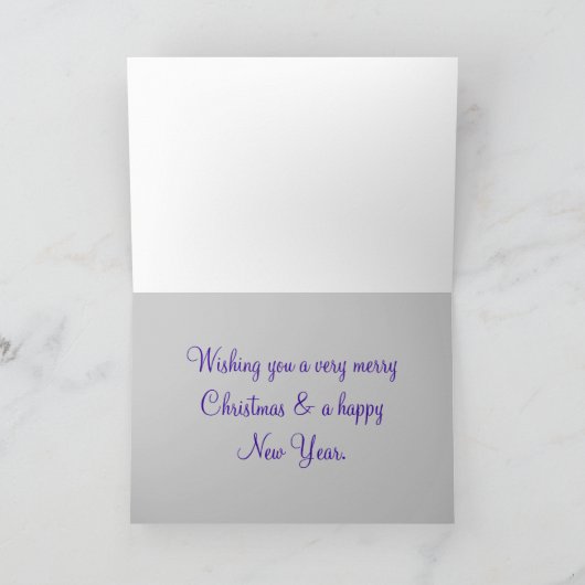 Kerstkaarsen Paarse Sparkle Feestdagen Kaart (Binnen)