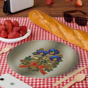 kerstkaarsen papieren bordje