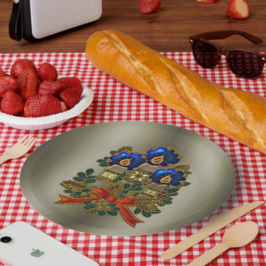 kerstkaarsen papieren bordje (Picknick)