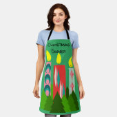 kerstkaarsen schort (Gedragen)