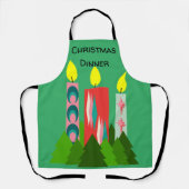 kerstkaarsen schort (Voorkant)