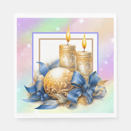 kerstkaarsen servet (Voorkant)