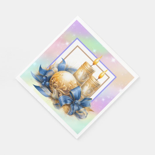 kerstkaarsen servet (Hoek)