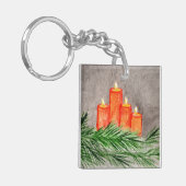 kerstkaarsen sleutelhanger (Voorkant Links)