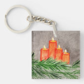 kerstkaarsen sleutelhanger (Voorkant)