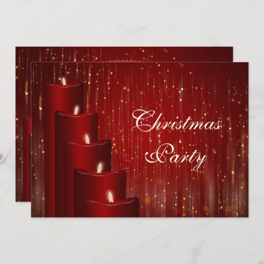 Kerstkaarsen & Sparkle Kaart (Voorkant / Achterkant)