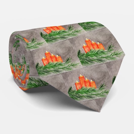 kerstkaarsen stropdas (Opgerold)