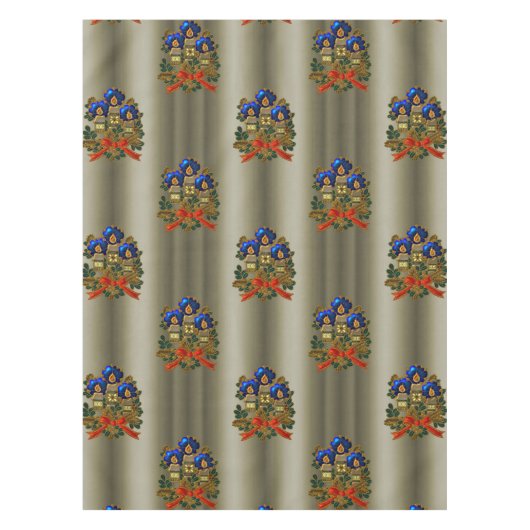 kerstkaarsen tafelkleed (Voorkant)