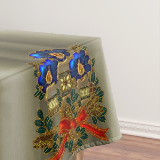 kerstkaarsen tafelkleed (Voorbeeld)