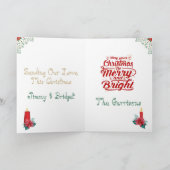 Kerstkaarsen Vakantie Groet Kaart (Binnen)