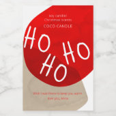 kerstkaarsenlabel voor feestdagen voedselcontainer etiket (Enkel label)