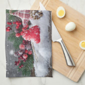 Kerstkaarsenlantaarn Theedoek (Quarter Fold)