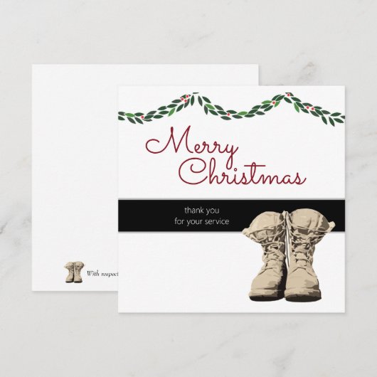 kerstkaarsensoldaten sturen notitiekaartje (Voorkant / Achterkant)