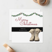 kerstkaarsensoldaten sturen notitiekaartje (Voorkant / Achterkant in situ)