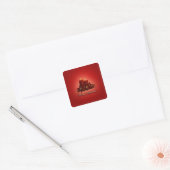 Kerstkaarsenticker Vierkante Sticker (Envelop)