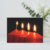 kerstkaarsje Advent Wreath Bedankkaart (Staand voorkant)