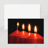 kerstkaarsje Advent Wreath Bedankkaart (Voorkant / Achterkant)