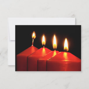 kerstkaarsje Advent Wreath Bedankkaart