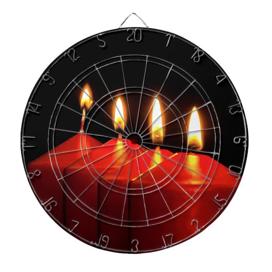 kerstkaarsje Advent Wreath Dartbord (Voorkant)