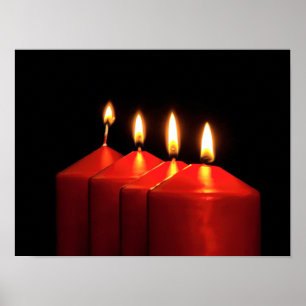 kerstkaarsje Advent Wreath Poster