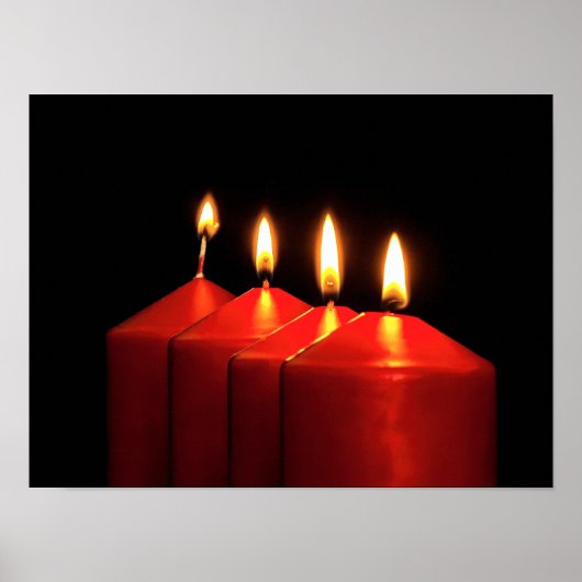 kerstkaarsje Advent Wreath Poster (Voorkant)