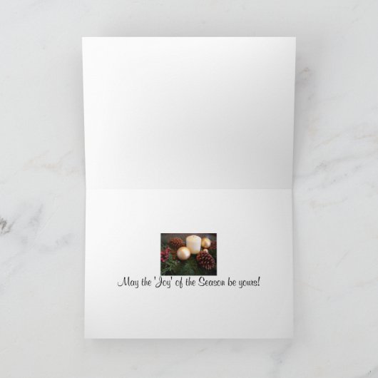 kerstkaarsje feestdagen kaart (Binnen)