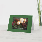 kerstkaarsje feestdagen kaart (Voorkant)