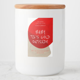 Kerstkaarslabel Voedselcontainer Etiket