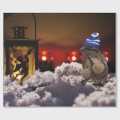 kerstkaarslicht cadeaupapier (Vlak)